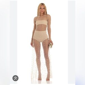 Lucy In the Sky Pearl Mesh Dress